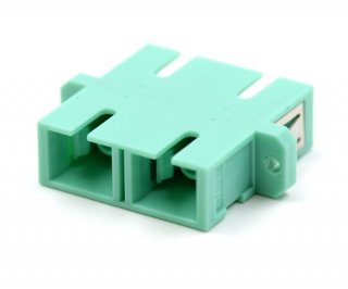SC Duplex Aqua Adapter with Flange