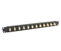 19 1U Panel with 12 Duplex LC Beige Adapters