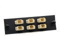 FType Plate with 6 Simplex SC Beige Adapters