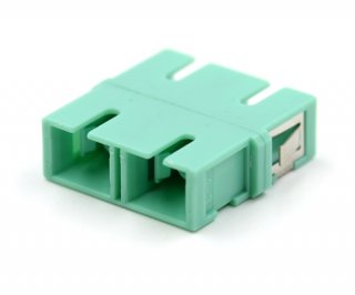 SC Duplex Aqua Adapter without Flange