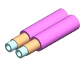 3mm Duplex Furcation Tubing for 900m Rose