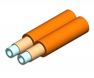 3mm Duplex Furcation Tubing for 900m Orange