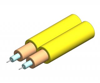 3mm Duplex Singlemode OS2 Cable Yellow LSZH