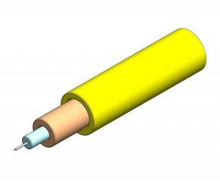 2mm Simplex Singlemode OS2 Cable Yellow PVC