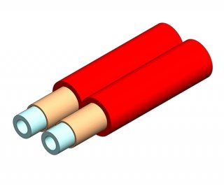 3mm Duplex Furcation Tubing for 900m Red