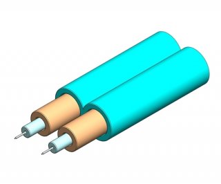 3mm Duplex Multimode OM3 Cable Aqua LSZH