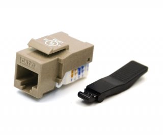 Cat6 Keystone Jack Toolless Type Beige