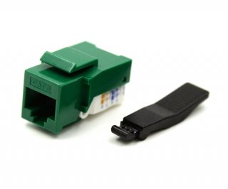 Cat6 Keystone Jack Toolless Type Green