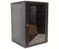 18U Wall Mount Equipment Cabinet Glazed Door Single