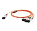 Extreme Networks 10GB4F07QSFP Compatible 40G QSFP to 4 SFP Breakout Active Optical Cable AOC