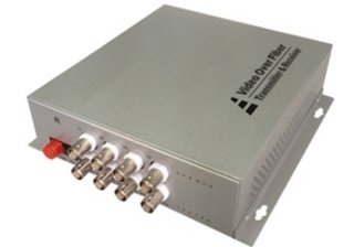 8 Channel Video Over Fiber Optic Converter With Audio