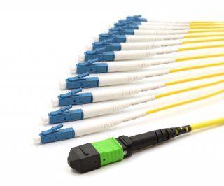 5m MTP Male to 12 LC UPC 12 Fiber Singlemode OS2 9/125 Fanout Cable