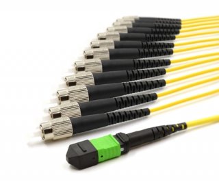 5m MTP Female to 12 FC UPC 12 Fiber Singlemode OS2 9/125 Fanout Cable