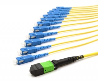 5m MTP Female to 12 SC UPC 12 Fiber Singlemode OS2 9/125 Fanout Cable