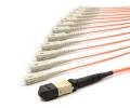 1m MTP Female to 12 SC UPC 12 Fiber Multimode OM1 625/125 Fanout Cable