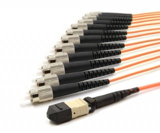 3m MTP Female to 12 FC UPC 12 Fiber Multimode OM1 625/125 Fanout Cable