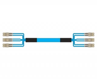 6 Fiber Multimode OM3 Custom Fiber Cable Assembly