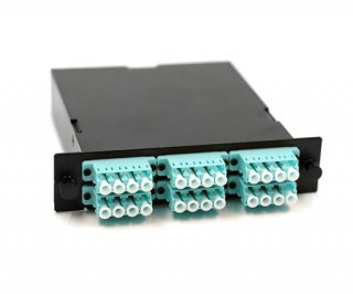 24 Fiber MTP Cassette OM3 LC to 3 MTP Std Male