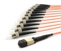 5m MTP Male to 12 ST UPC 12 Fiber Multimode OM1 625/125 Fanout Cable