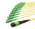 10m MTP Male to 12 SC APC 12 Fiber Singlemode OS2 9/125 Fanout Cable  10m MTP Male to 12 SC APC 12 Fiber Singlemode OS2 9/125 Fanout Cable
