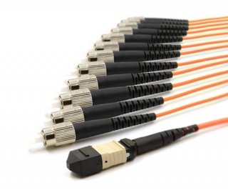 5m MTP Male to 12 FC UPC 12 Fiber Multimode OM1 625/125 Fanout Cable