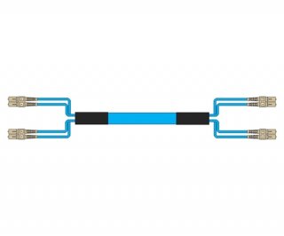 4 Fiber Multimode OM3 Custom Fiber Cable Assembly
