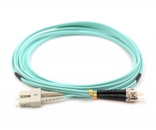 10m SC to ST Duplex OM3 Multimode Patch Cable