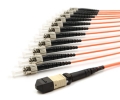 1m MTP Female to 12 ST UPC 12 Fiber Multimode OM1 625/125 Fanout Cable