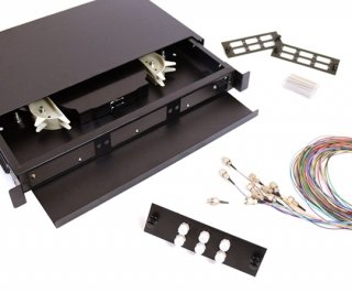 12 Fiber FC/APC 9/125 1U Splicing Patch Panel Kit