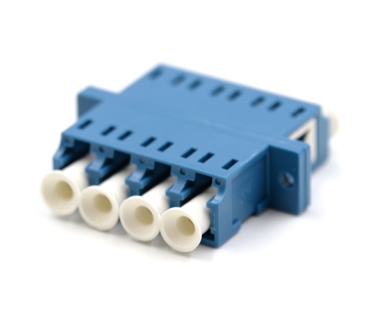 LC Quad Blue Adapter with Flange  LC Quad Blue Adapter with Flange