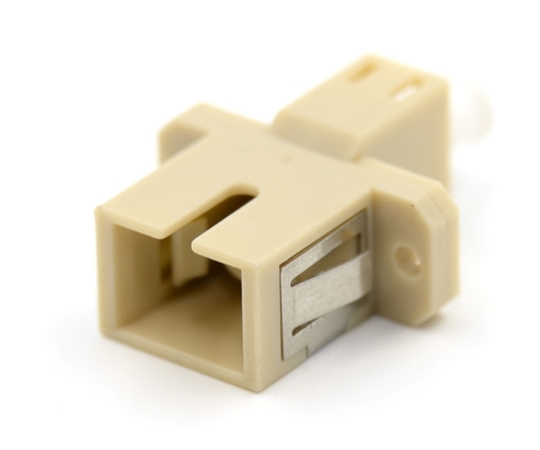 SC Female LC Female Hybrid Beige Plastic Adapter  SC Female LC Female Hybrid Beige Plastic Adapter