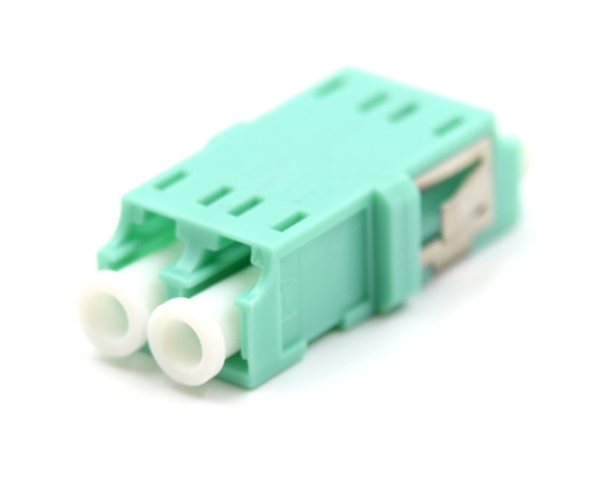 LC Duplex Aqua Adapter without Flange  LC Duplex Aqua Adapter without Flange