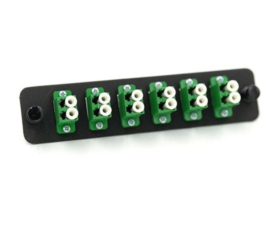LGX Adapter Plate with 6 Duplex LC Green Adapters  LGX Adapter Plate with 6 Duplex LC Green Adapters
