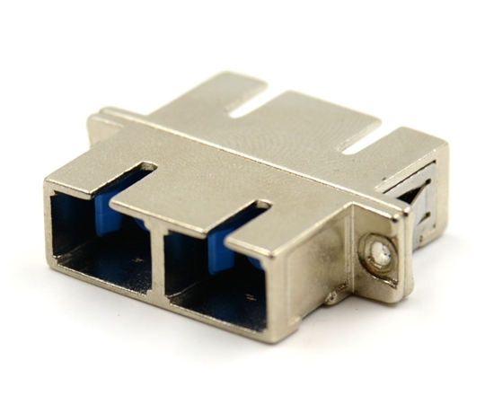 SC Duplex Metal Adapter with Flange  SC Duplex Metal Adapter with Flange