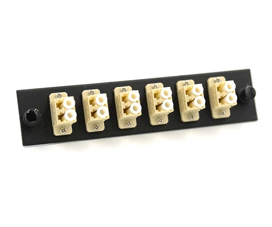 LGX Adapter Plate with 6 Duplex LC Beige Adapters  LGX Adapter Plate with 6 Duplex LC Beige Adapters