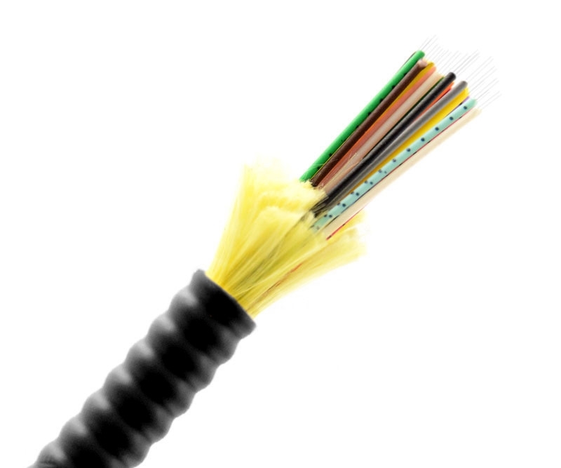 24 Fiber Armored Indoor / Outdoor Cable OM1 OFNR