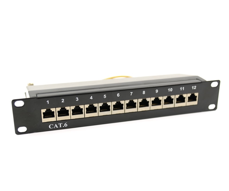 Cat6 12 Port Shielded 10 Copper Patch Panel