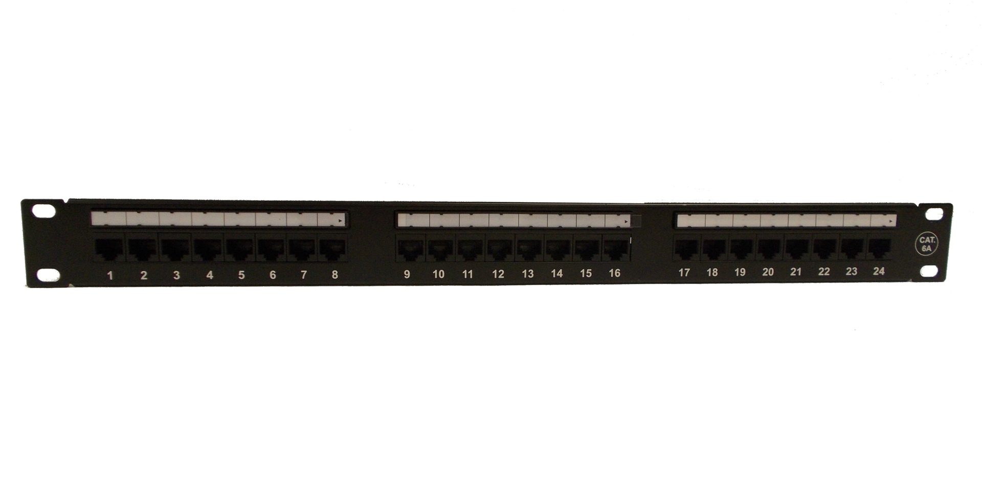 Cat6A 24 Port Unshielded 1U Copper Patch Panel label markers