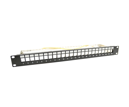 19in Blank Panel 24 Port Metal w/Cable Support 1U  19in Blank Panel 24 Port Metal w/Cable Support 1U
