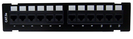 Cat5E 12 Port Unshielded 10 Copper Patch Panel  Cat5E 12 Port Unshielded 10 Copper Patch Panel