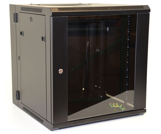 12U Wall Mount Equipment Cabinet Glazed Door Double  12U Wall Mount Equipment Cabinet Glazed Door Double