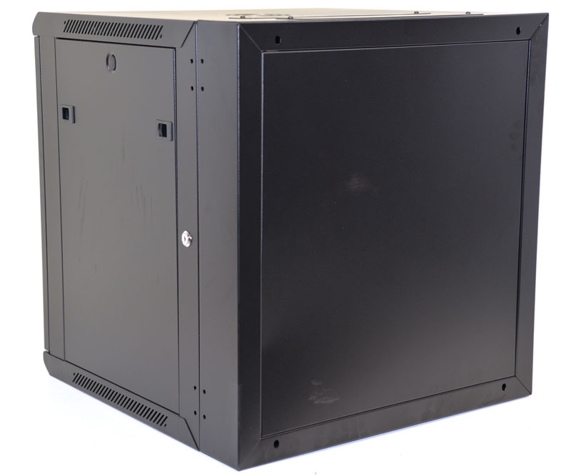 12U Wall Mount Equipment Cabinet Glazed Door Double