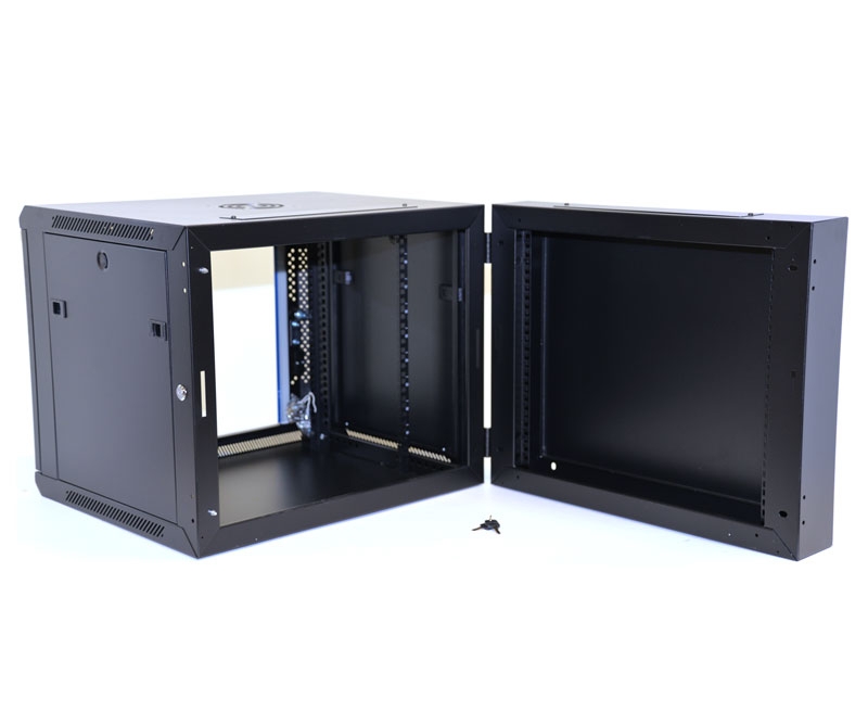 9U Wall Mount Equipment Cabinet Vented Border Double