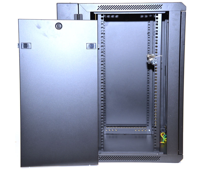 15U Wall Mount Equipment Cabinet Mesh Door Double