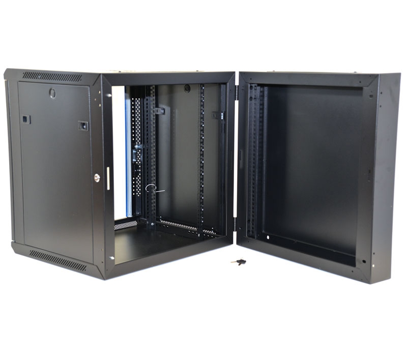 12U Wall Mount Equipment Cabinet Vented Border Double