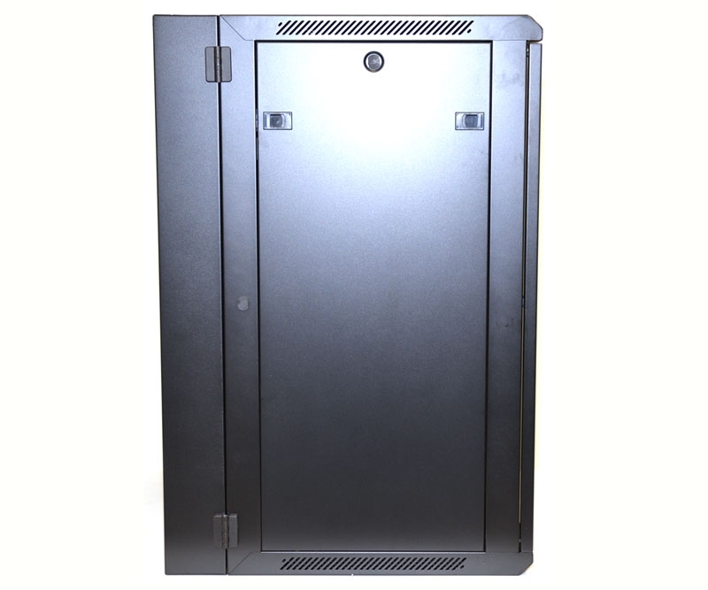 18U Wall Mount Equipment Cabinet Glazed Door Double