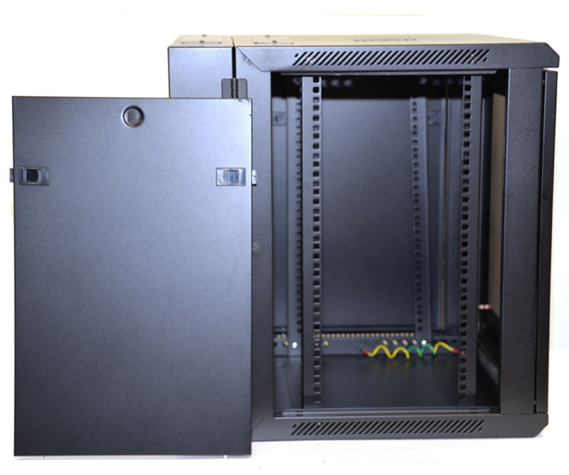12U Wall Mount Equipment Cabinet Mesh Door Double