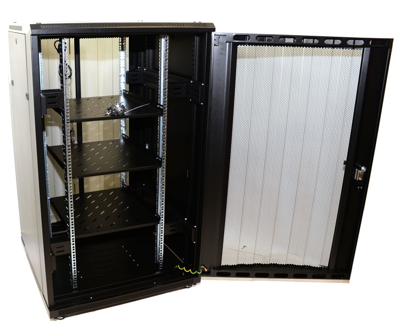 27U Network Server Rack Dual Vented Rear Doors