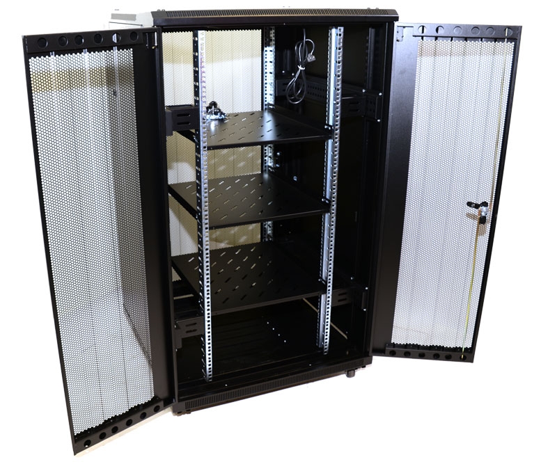 32U Network Server Rack Dual Vented Rear Doors