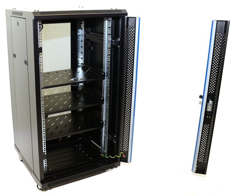 22U Network Server Rack Single Vented Rear Door
